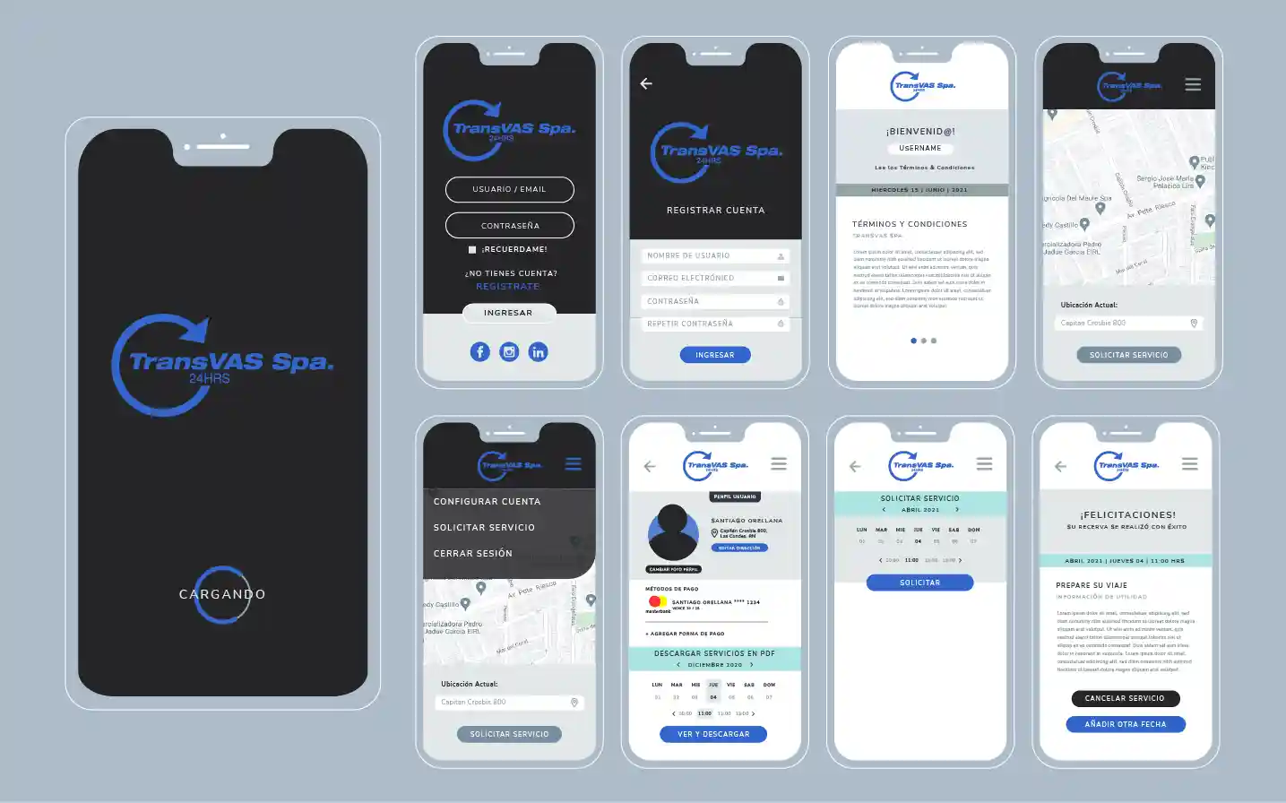 Diseño TransVAS app